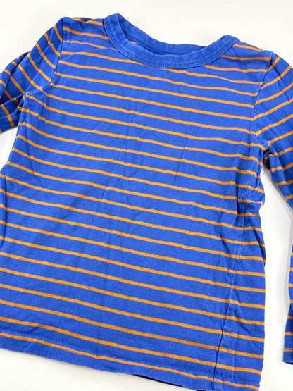 Joe Fresh Blue Striped Long Sleeve T-Shirt Size 5