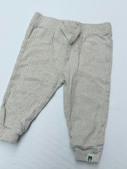 Rabbit Bear Organic Ribbed Joggers 6-9M