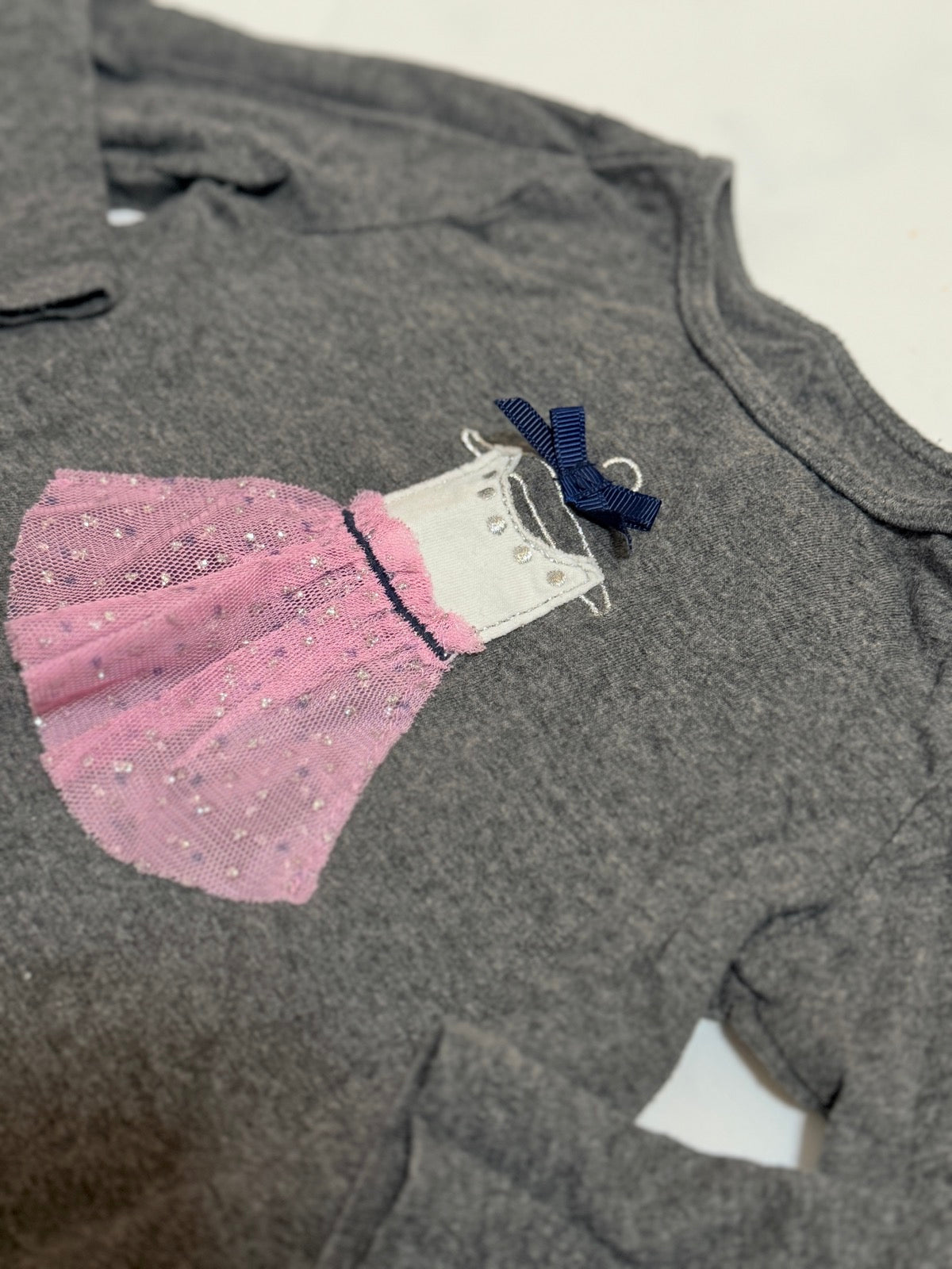 First Impressions Gray Dress Graphic Top 18m