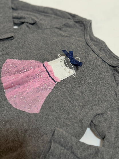 First Impressions Gray Dress Graphic Top 18m