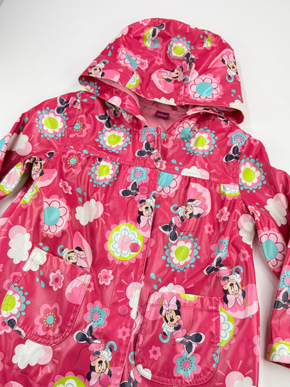 Disney Minnie Mouse Pink Floral Rain Jacket 4T