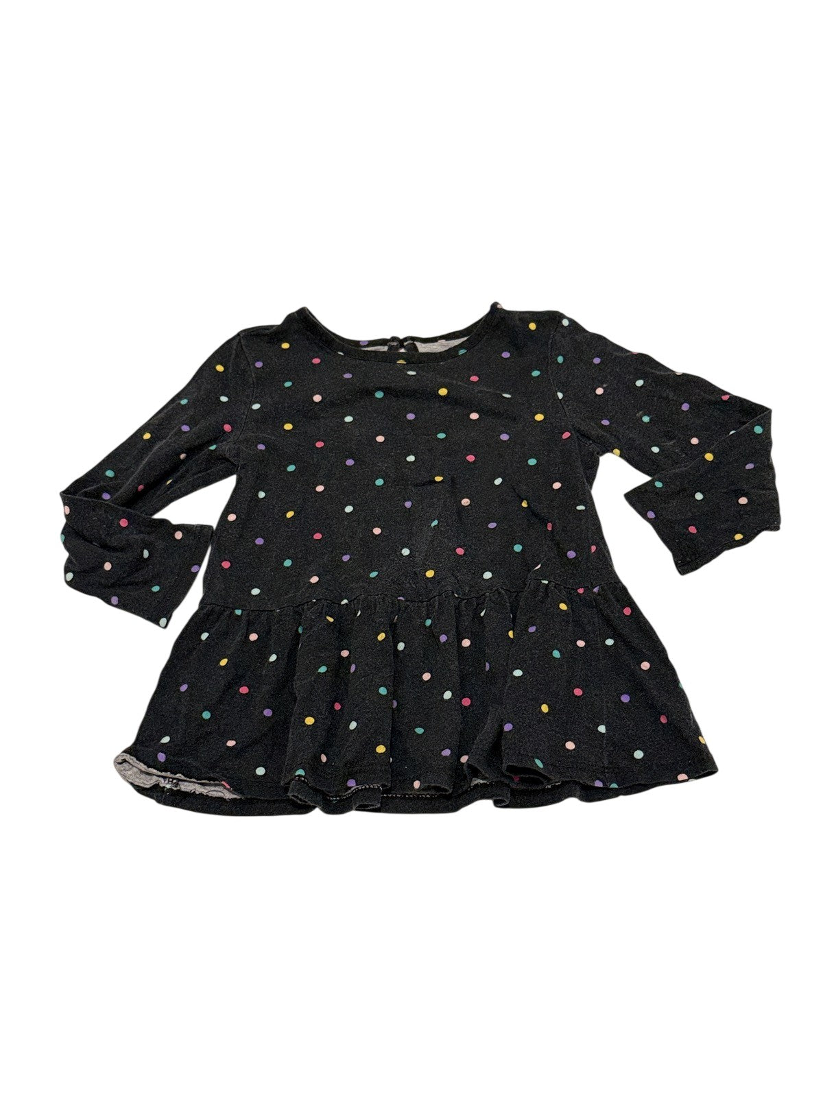 George Multicolor Polka Dot Peplum Dress 3T