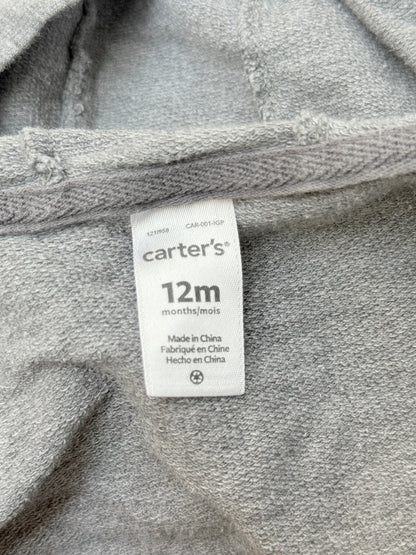Carter's Bear Face Zip Hoodie 12M