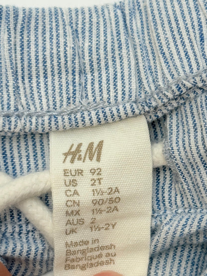 H&M Striped Linen Joggers Size 2T