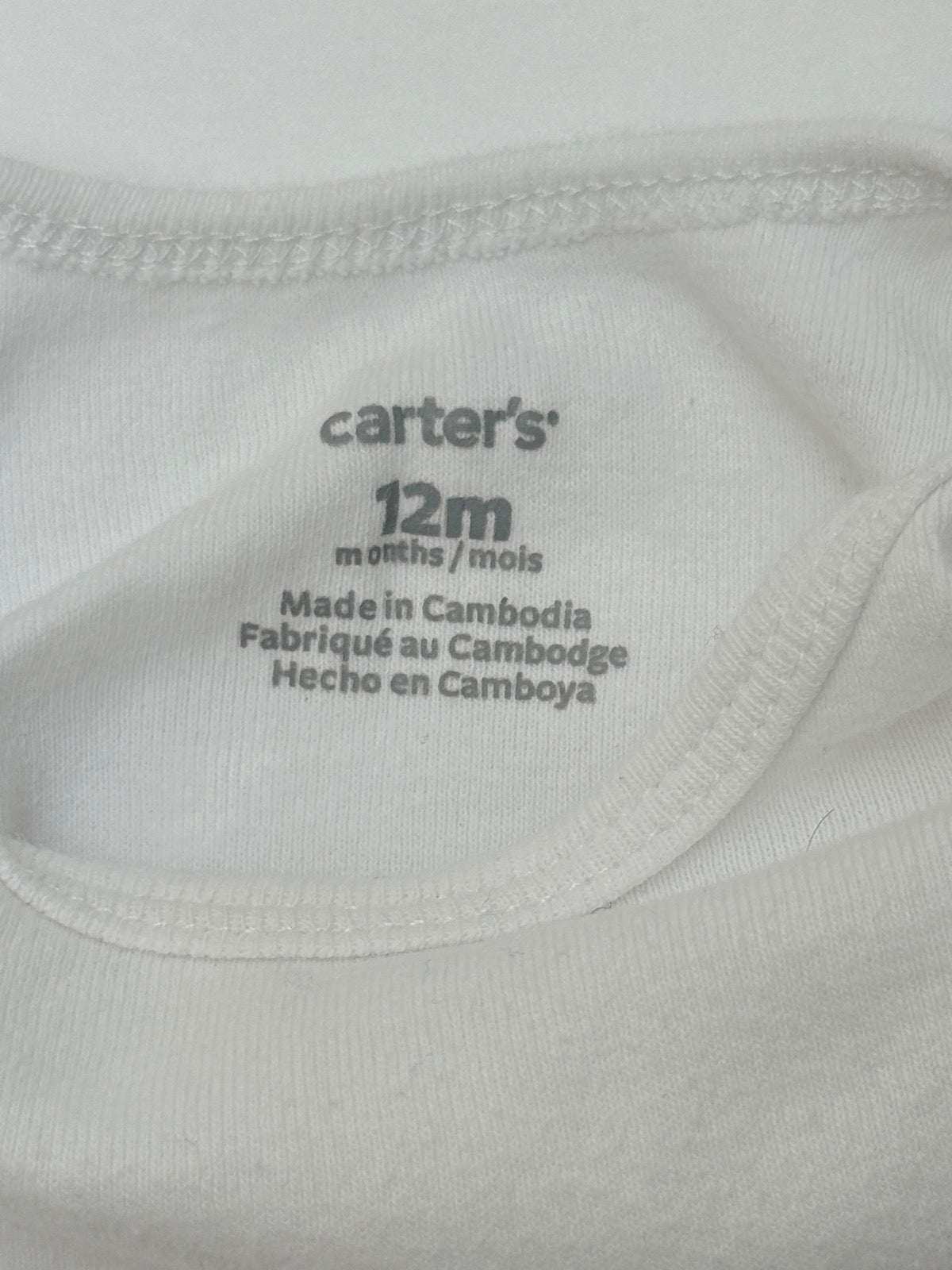 Carter's White Bodysuit 12M