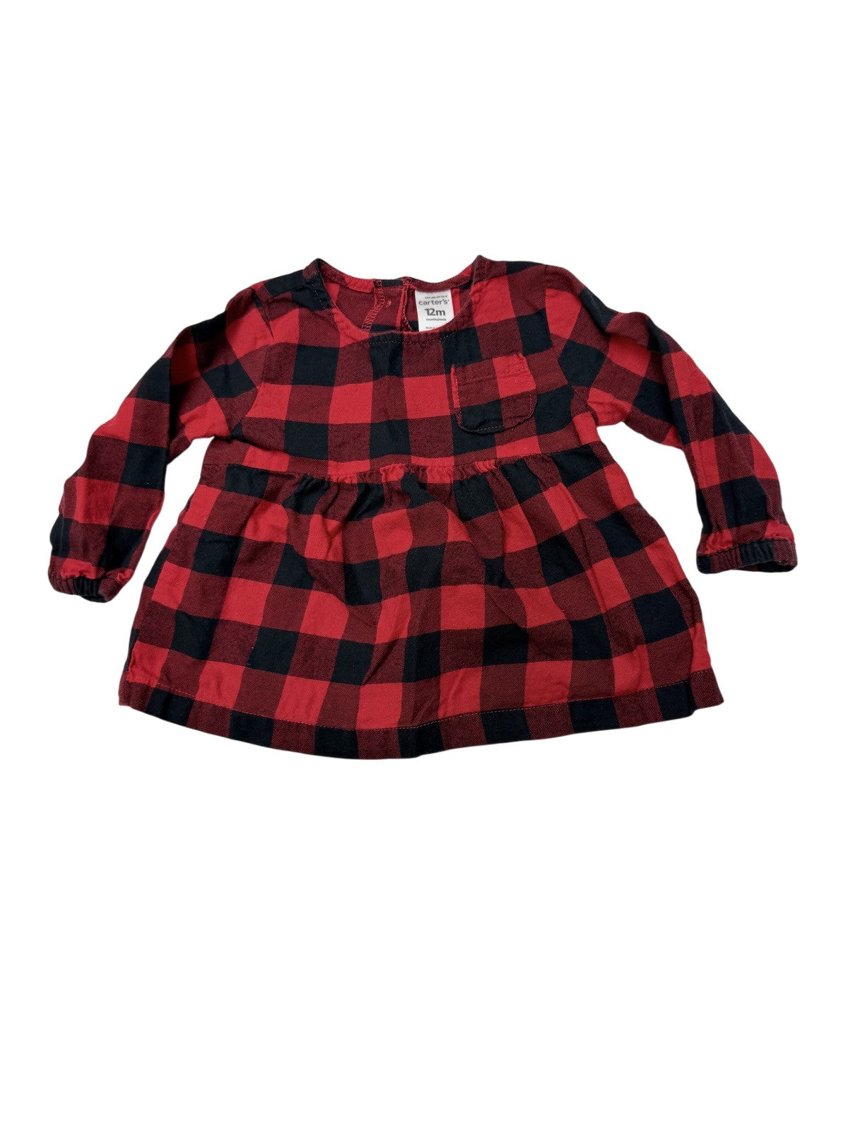 Carter's Buffalo Plaid Flannel Dress 12M