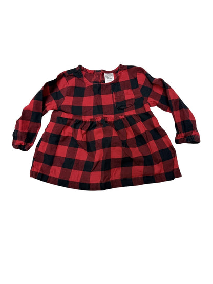 Carter's Buffalo Plaid Flannel Dress 12M