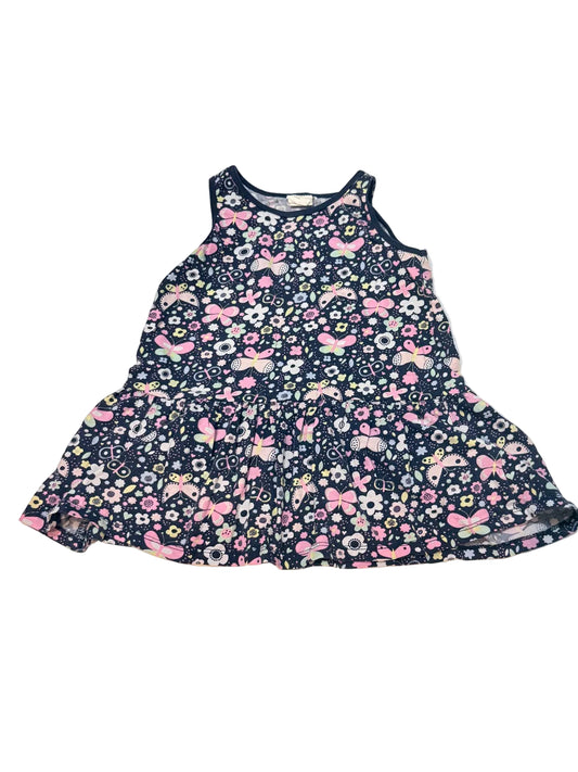 H&M Butterfly Floral Navy Dress 12-18m