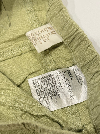 H&M Green Linen Cotton Pants 18-24m