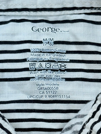 George Striped Short Sleeve Shirt Size 7-8