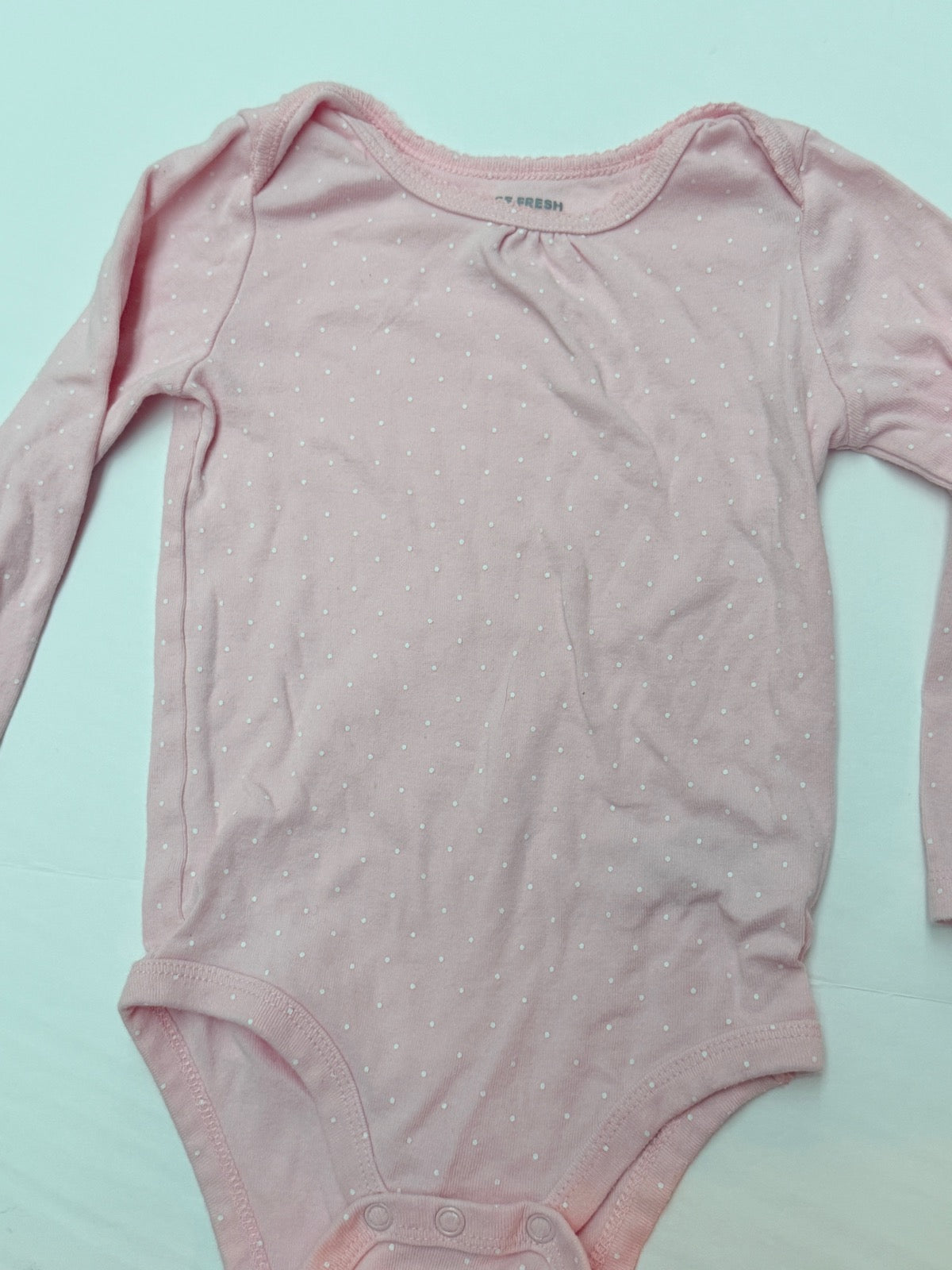 Joe Fresh Pink Polka Dot Bodysuit 18-24M