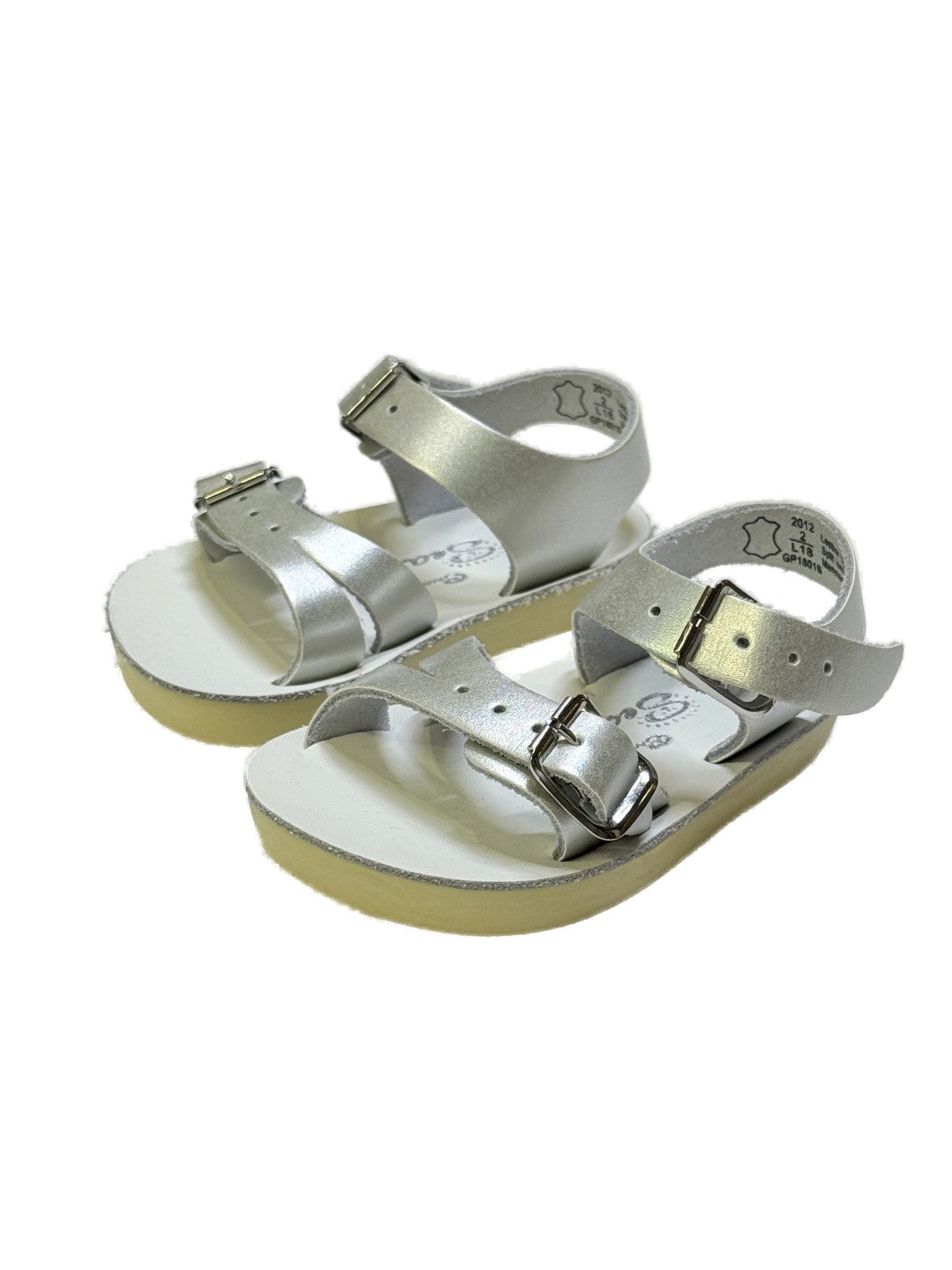 Salt Water Sandals Sea Wees Silver Baby Size 2