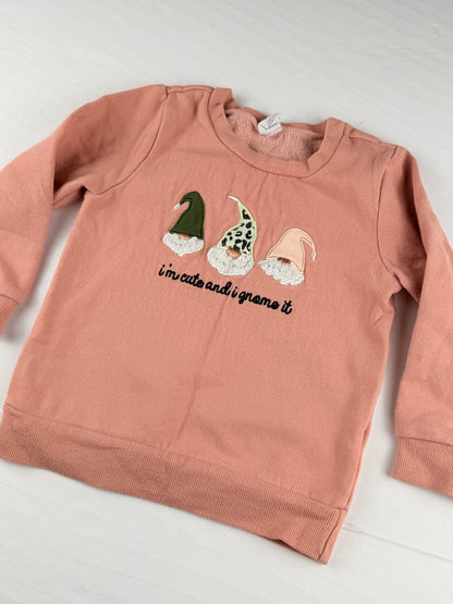 PL Baby Gnome Pink Sweatshirt 24M