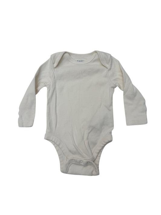 Old Navy Cream Long Sleeve Bodysuit 3-6M