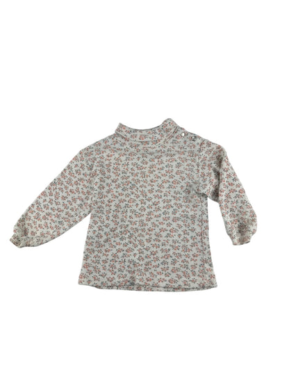 Baby Boots Floral Waffle Knit Top 24M