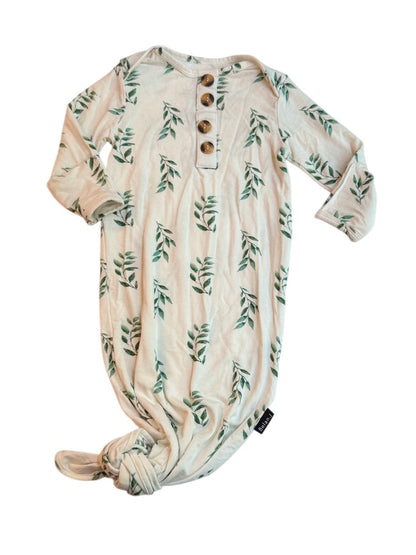 Belan.J Leaf Print Bamboo Romper 0-3M