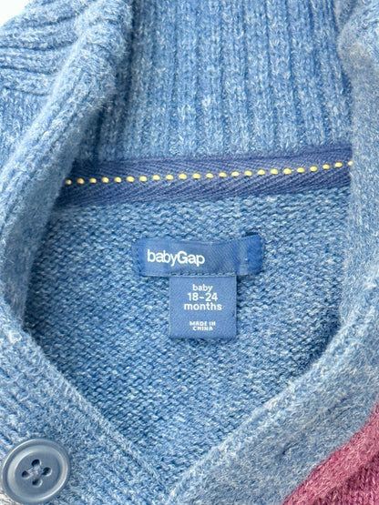 Baby Gap Colorblock Button Cardigan 18-24M