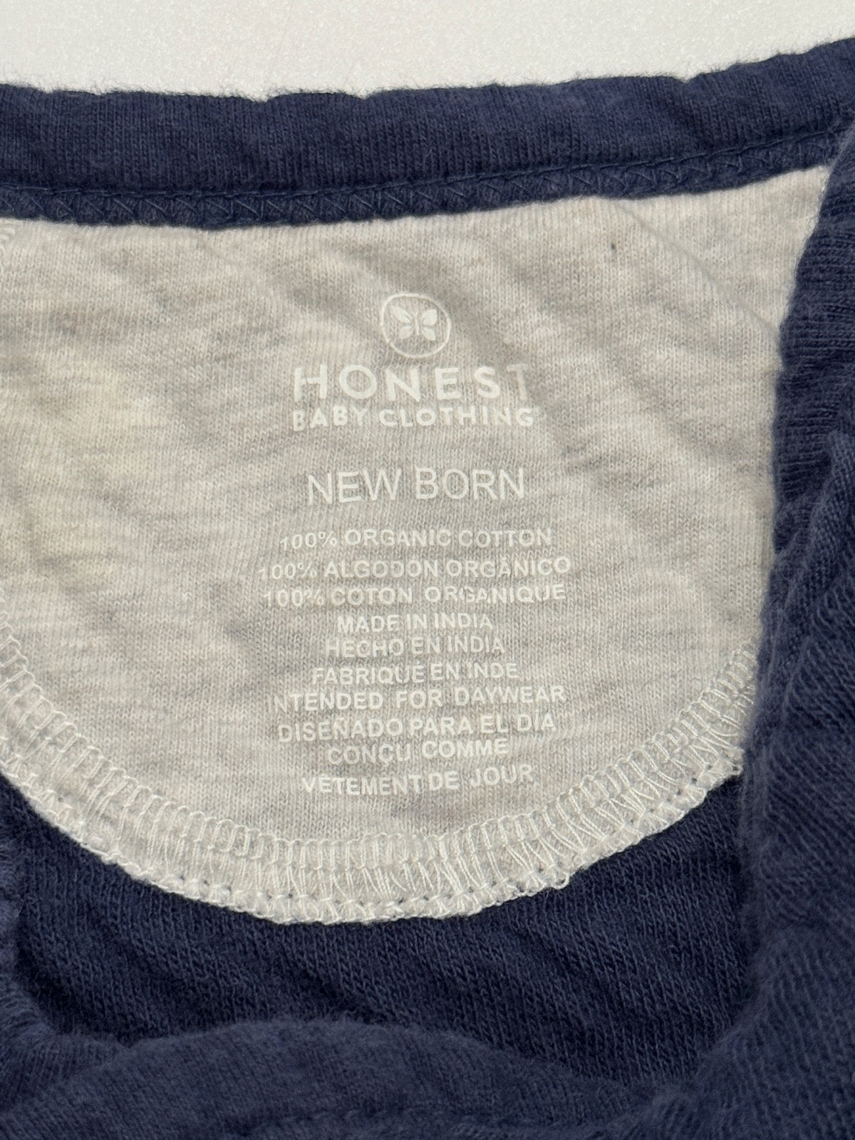 Honest Baby Clothing Navy Quilted Wrap Jacket Newborn