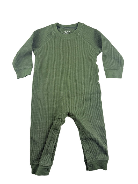 Carter's Green Waffle Knit Romper 12M