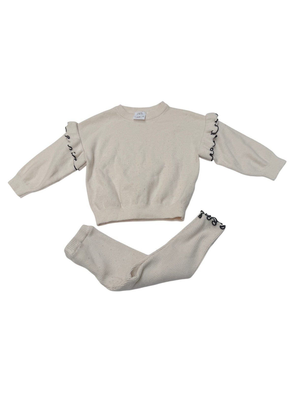 Zara Cream Knit Sweater Set 18-24M
