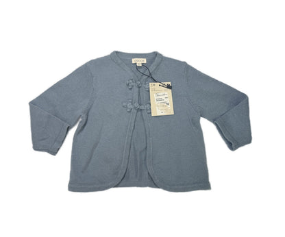 Gocco Knit Button Cardigan Blue Grey 12-18m