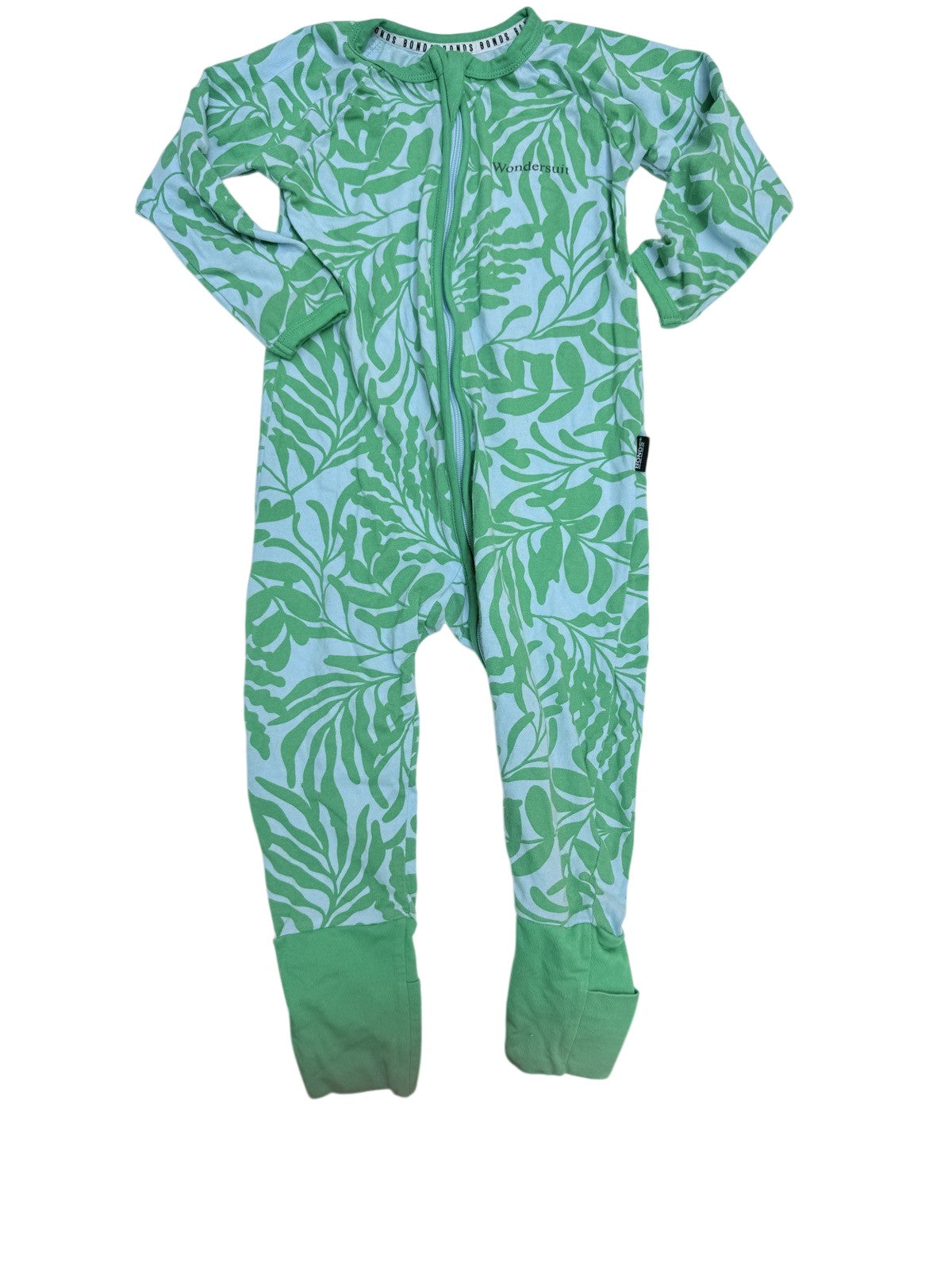 Bonds Wondersuit Tropical Leaf Zipsuit Size 1