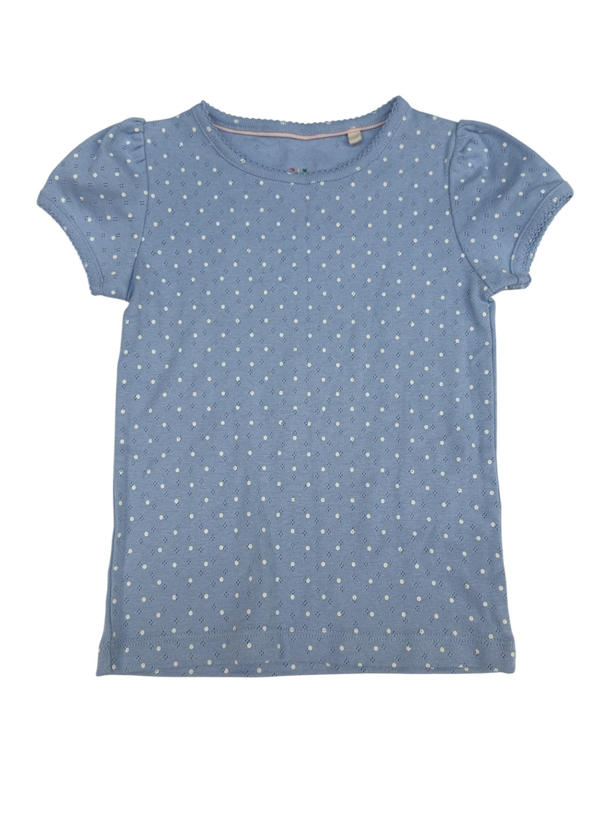 Mini Boden Blue Polka Dot Top Size 5-6