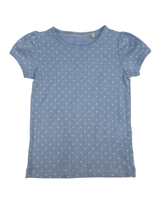Mini Boden Blue Polka Dot Top Size 5-6
