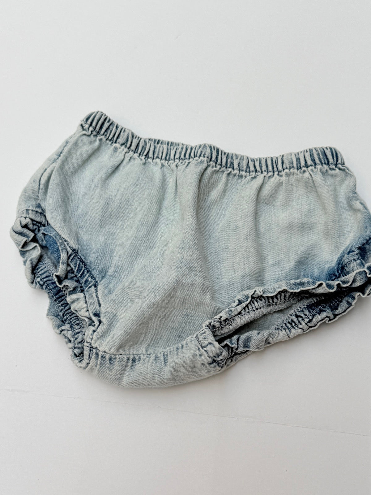 Baby Gap Chambray Ruffle Bloomer Shorts 0-3M