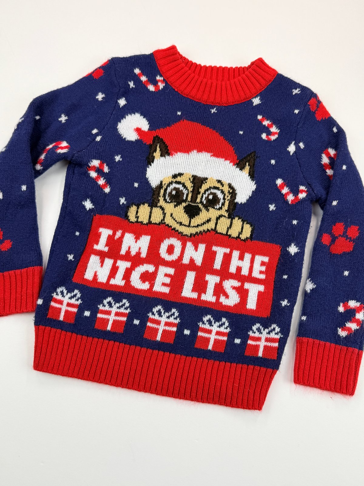 Paw Patrol Chase Christmas Sweater 3T
