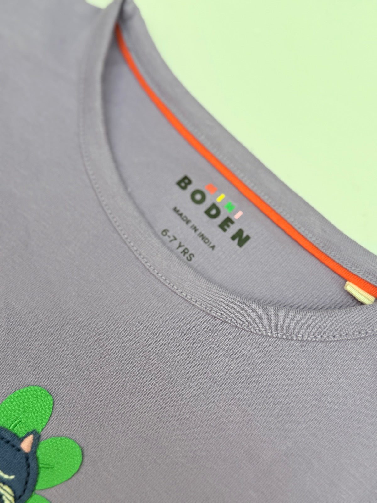 Boden Cats Floral Long Sleeve Top 6-7y