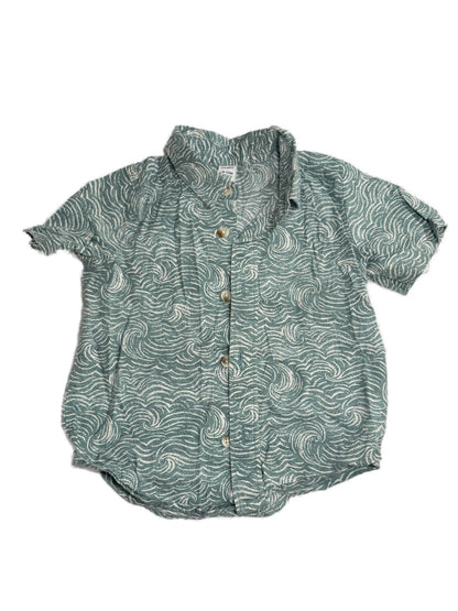 Old Navy Wave Print Button Shirt 18-24M
