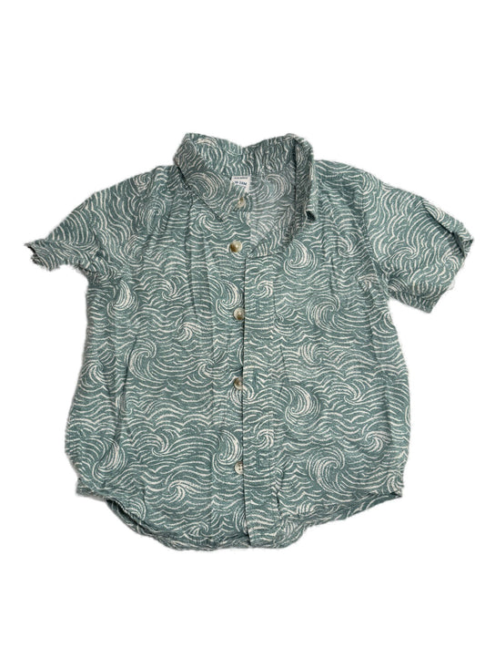 Old Navy Wave Print Button Shirt 18-24M