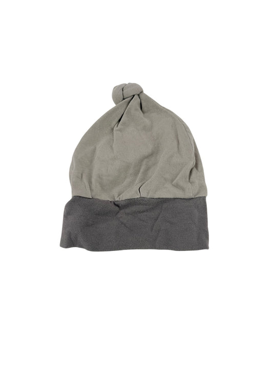 Gray Color Block Knot Baby Hat 0-6M