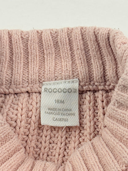 Rococo Pink Chunky Knit Sweater 18M