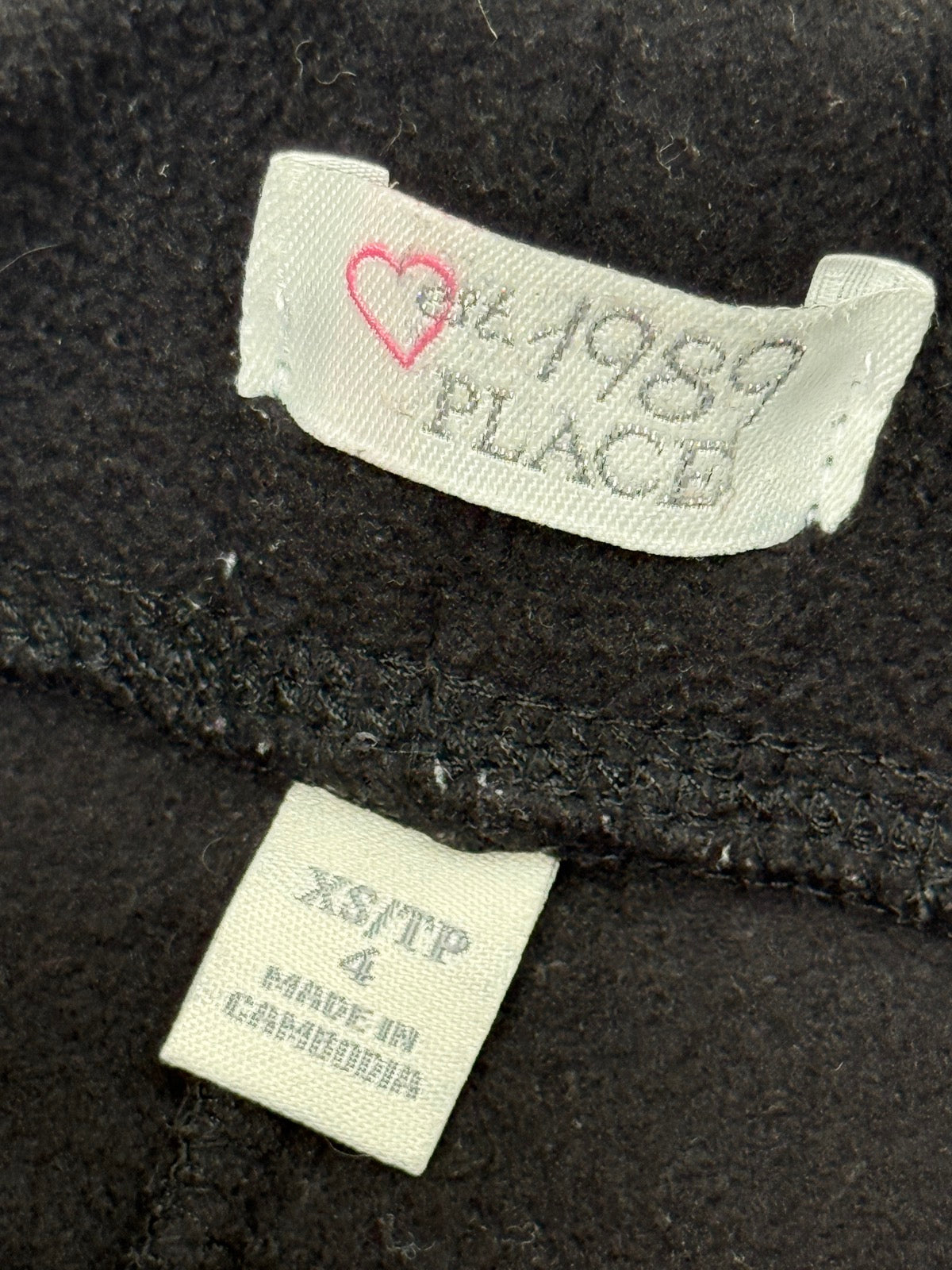 The Children's Place Black Fleece Pants 4