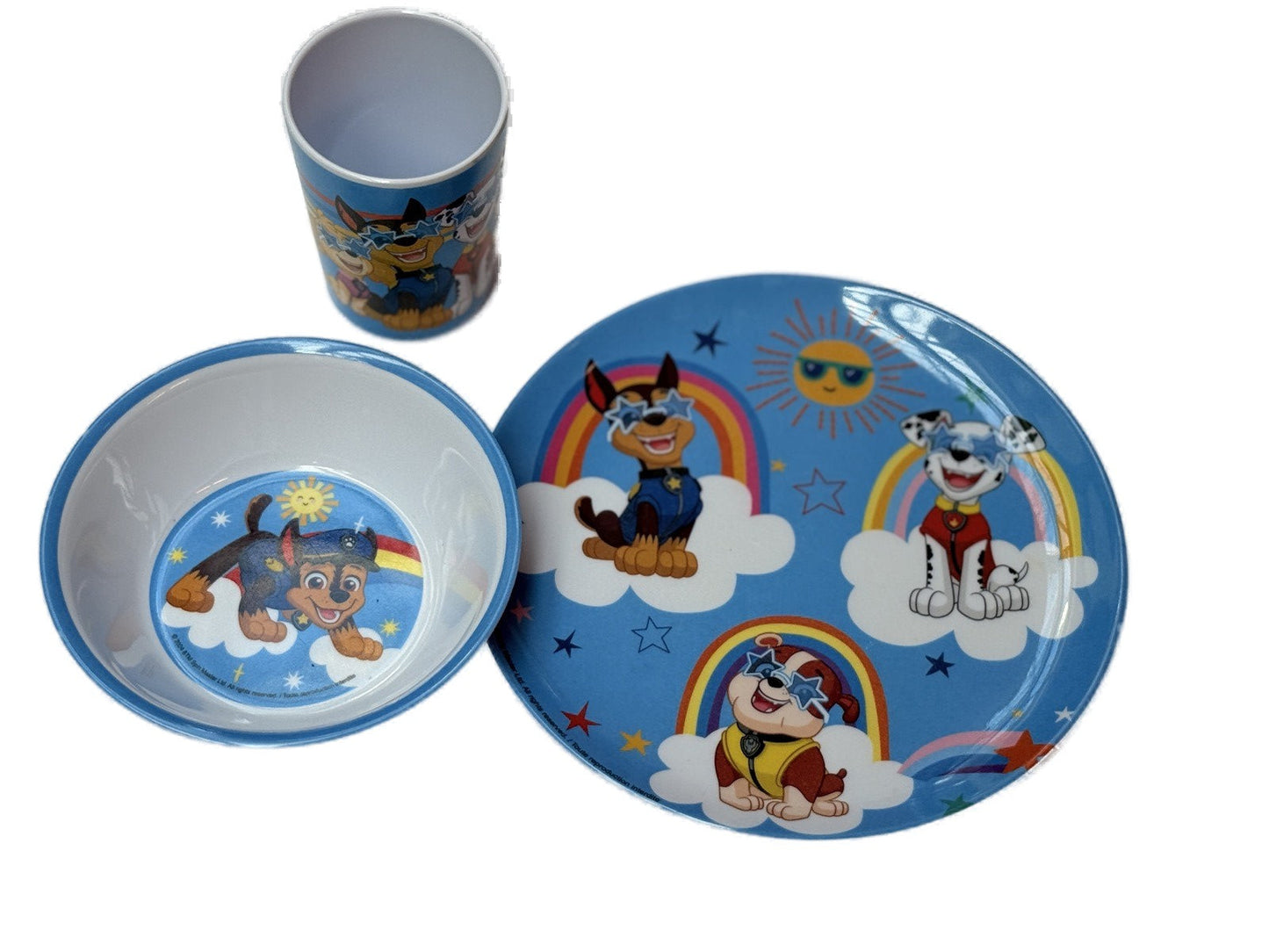PAW Patrol Mighty Pups 3-Piece Dinnerware Set
