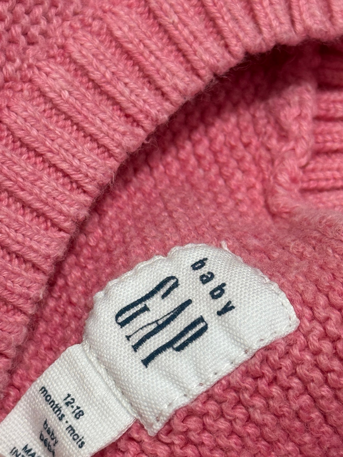 Baby Gap Pink Stripe Knit Romper 12-18m