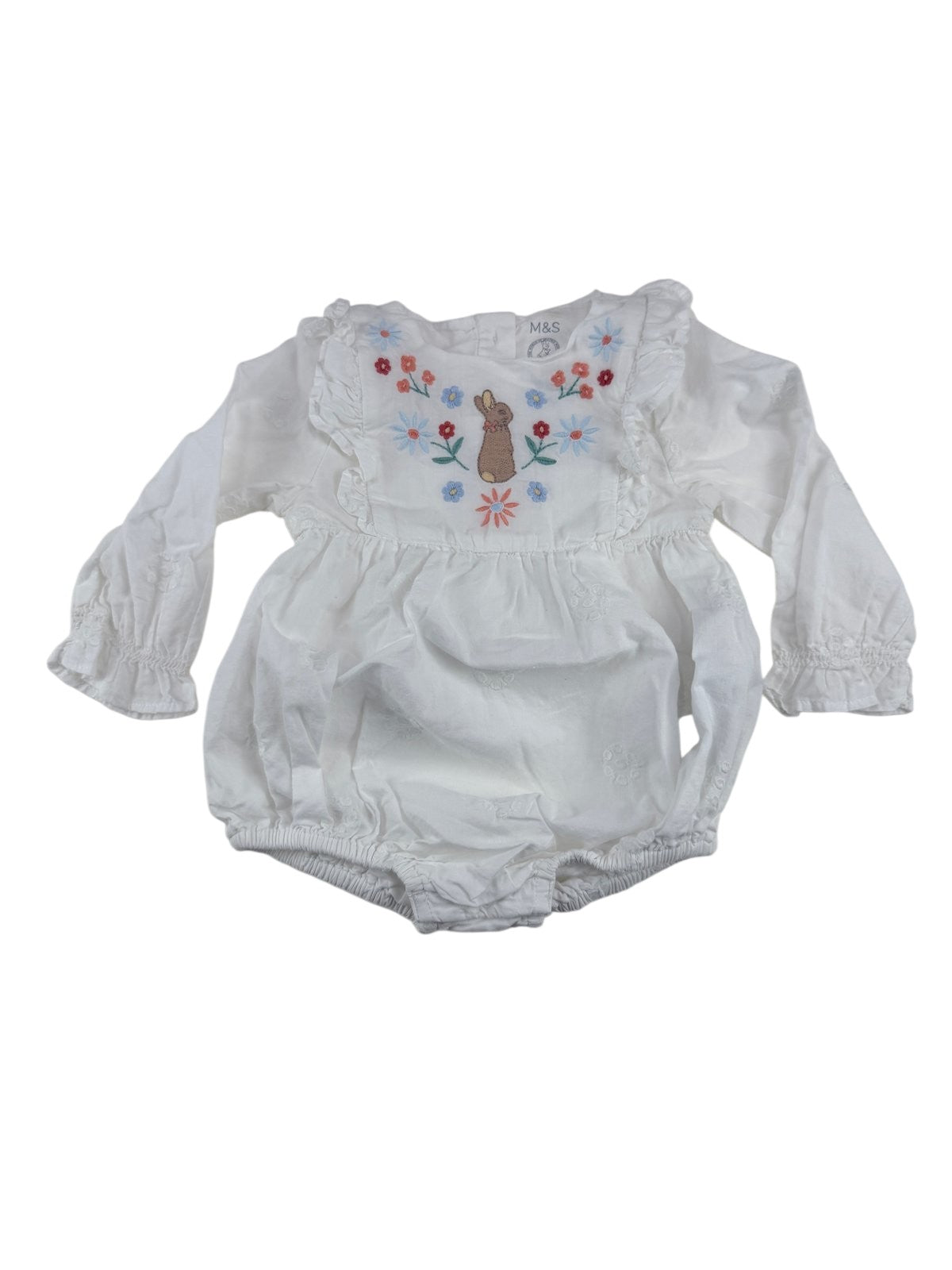 M&S Peter Rabbit Embroidered Romper 6-9M
