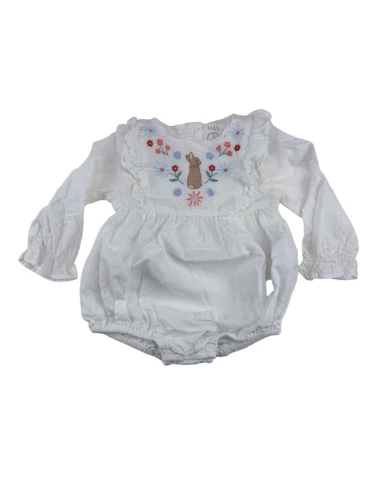 M&S Peter Rabbit Embroidered Romper 6-9M