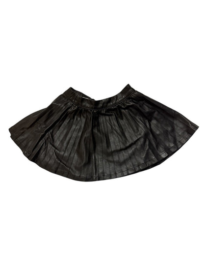 baby GAP Black Faux Leather Pleated Skirt 4T