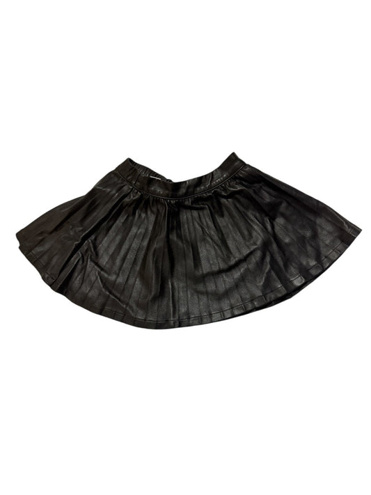 baby GAP Black Faux Leather Pleated Skirt 4T