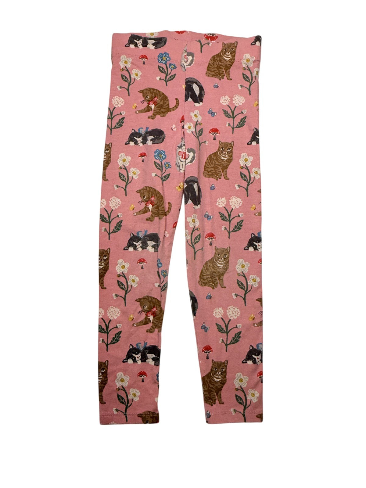 Boden Cat Print Pink Leggings 5-6Y