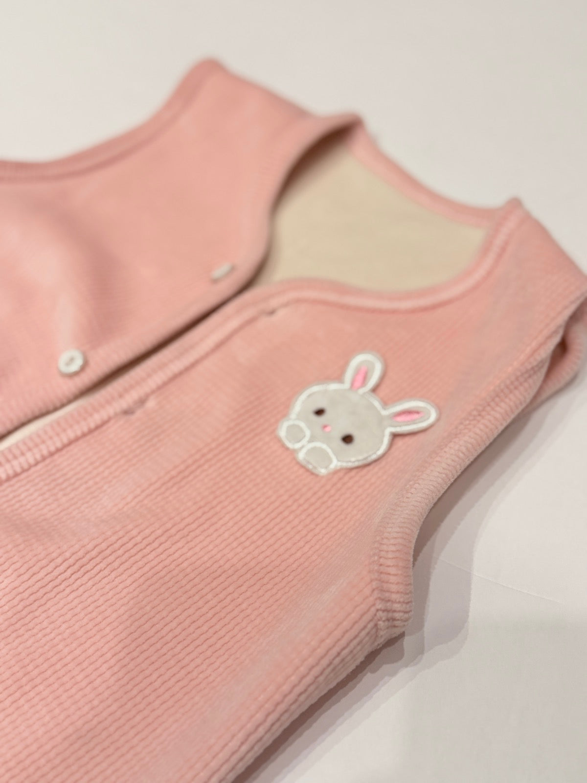 Pink Bunny Ribbed Vest Unknown Size 4/5Y