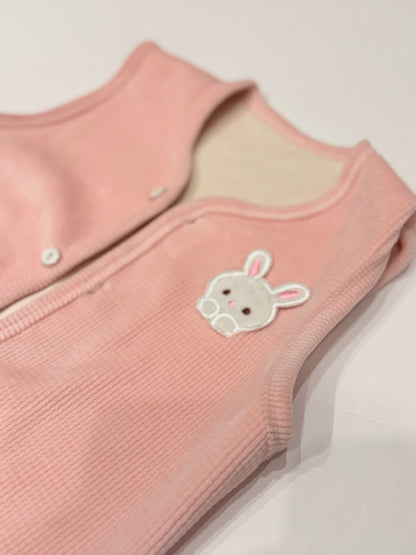 Pink Bunny Ribbed Vest Unknown Size 4/5Y