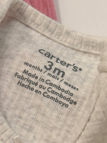 Carter's Ribbed Ruffle Bodysuits 2-Pack 3M