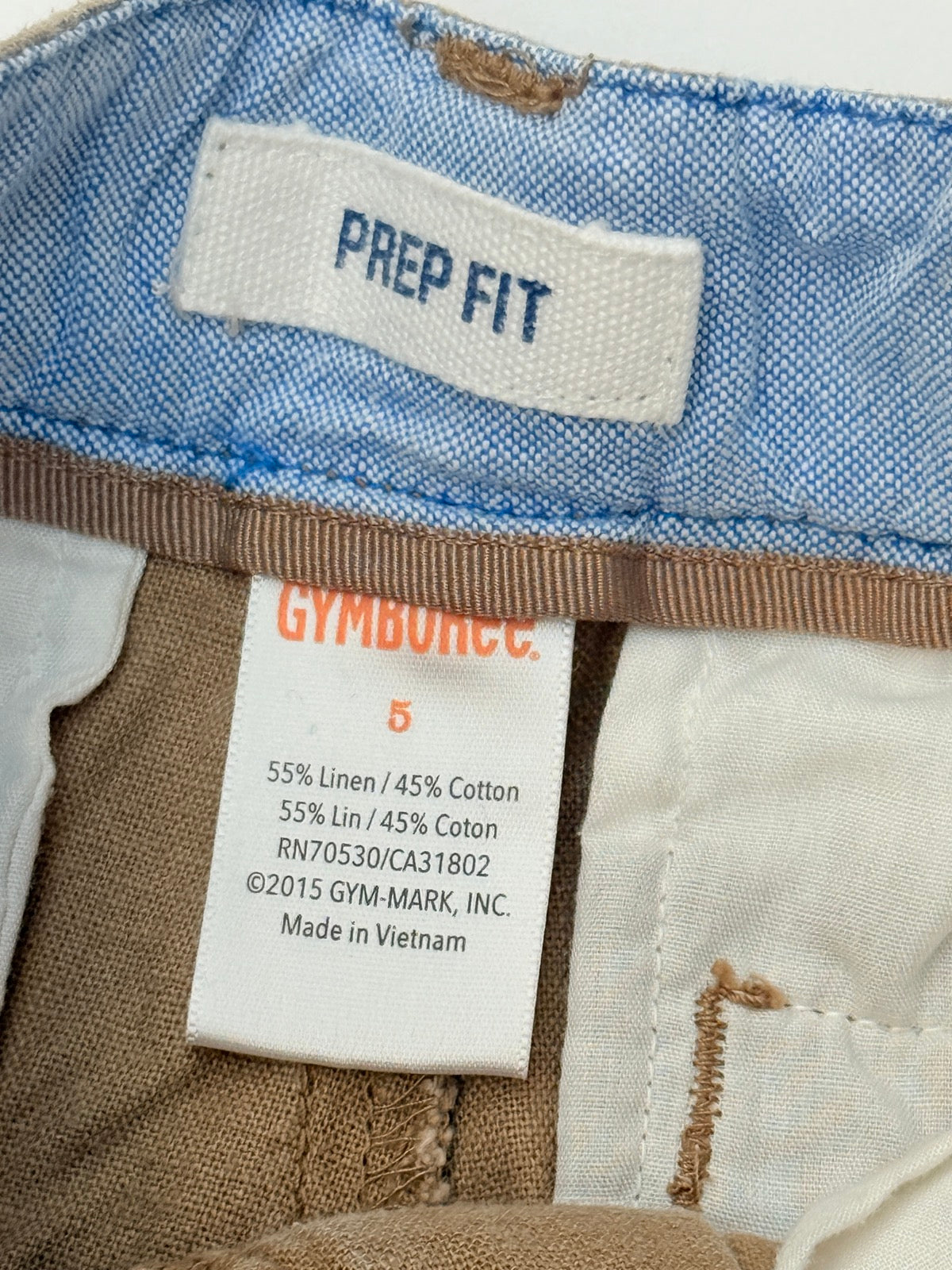 Gymboree Prep Fit Khaki Linen Pants Size 5