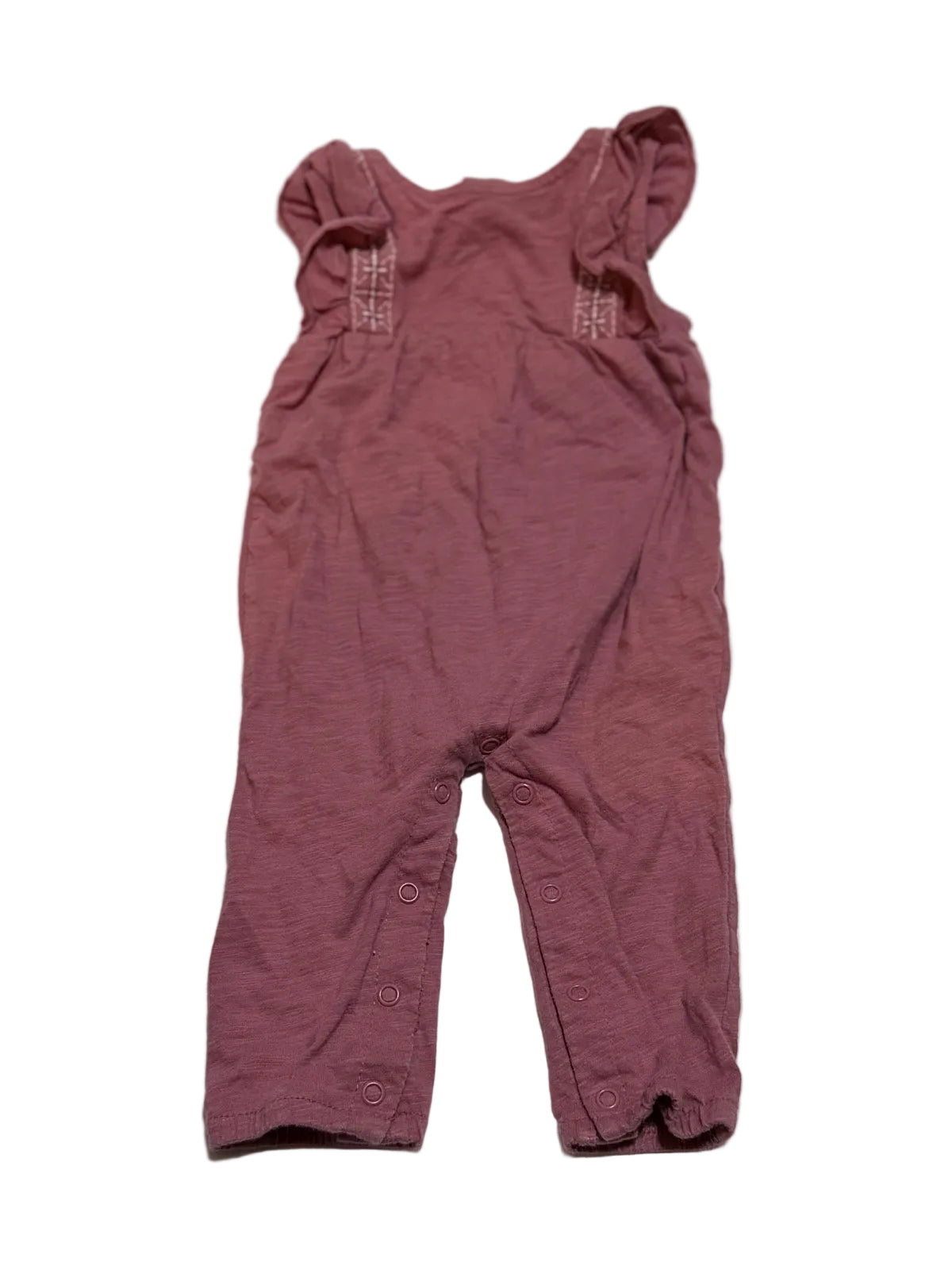 Carter's Mauve Flutter Sleeve Romper 9m
