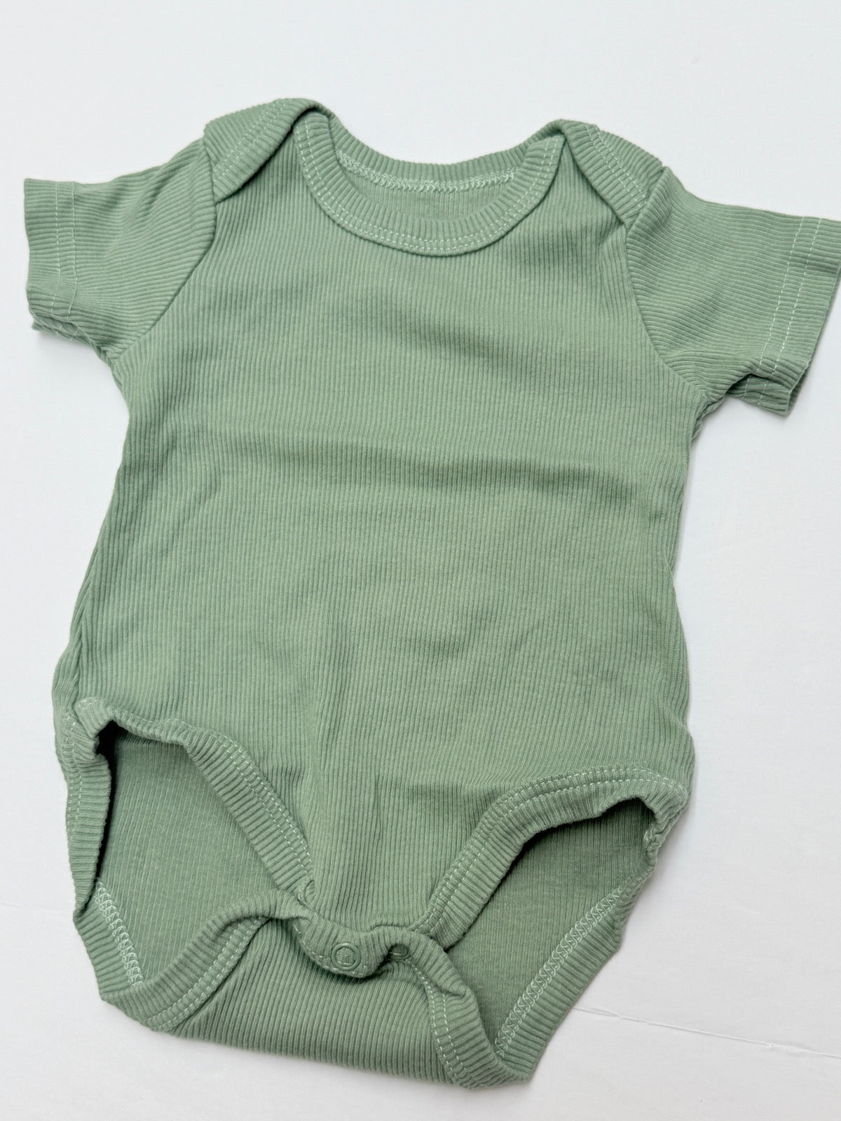 Sage Green Ribbed Bodysuit 6M