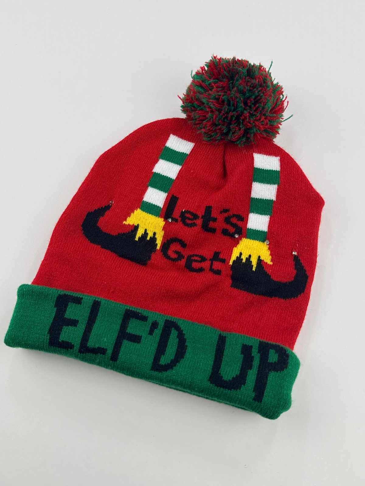 Let's Get Elf'd Up Light-Up Christmas Beanie O/S
